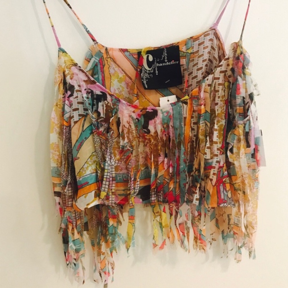 Chandelier Crop Top, Fringe, & Colorful!